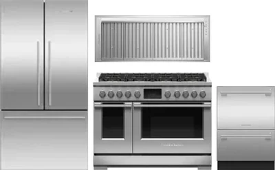 4 Piece Package Includes Refrigerator, Range, Hood And Dishwasher